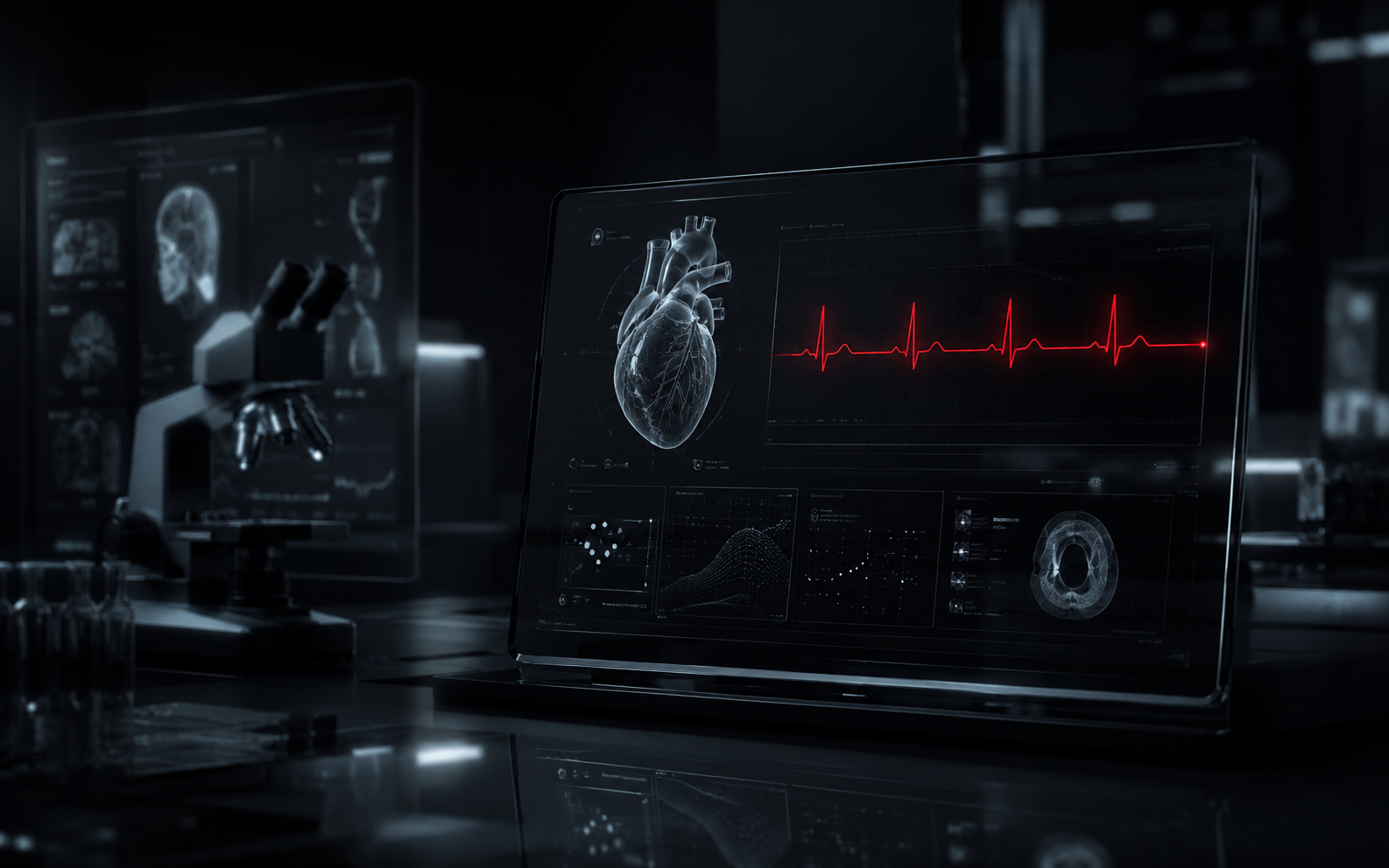 Healthcare & Pharmaceuticals — abstract engineered visual